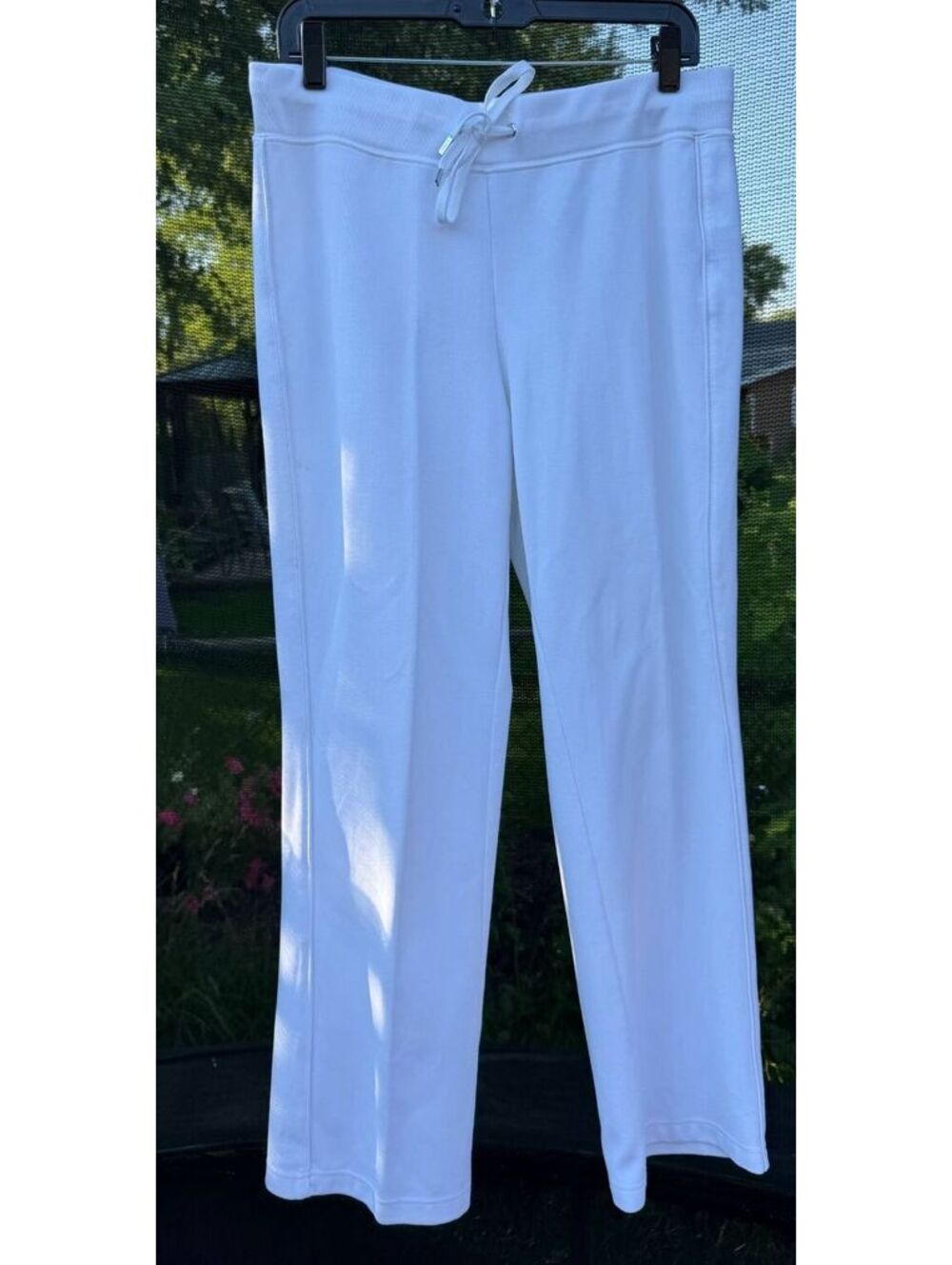 Lauren Ralph Lauren Active Women's Size M White Drawstring Wide Leg Pants
